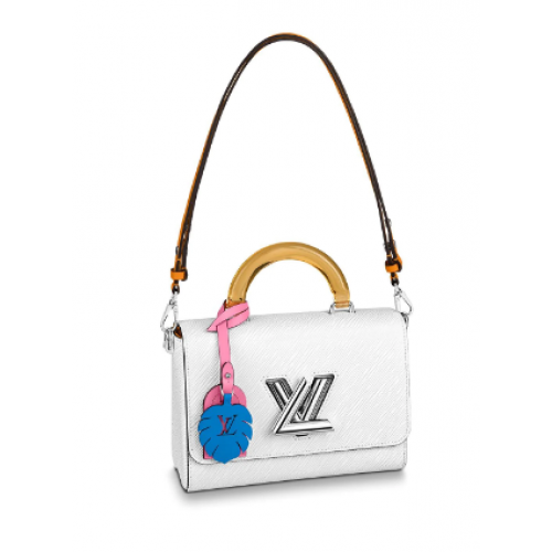 Bolso tote mediano TWIST original de Louis vuitton M56132 blanco
