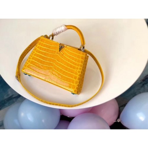 Cocodrilo original louis vuitton CAPUCINES PM M94587 amarillo
