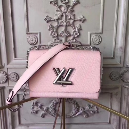 Cuero epi original louis vuitton TWIST MM M50332 rosa