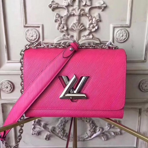 Cuero epi original louis vuitton TWIST MM M50332 rosa