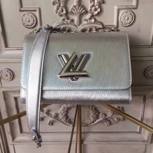 Cuero epi original louis vuitton TWIST MM M50332 plata