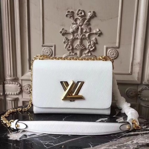 Cuero epi original louis vuitton TWIST MM M50332 blanco