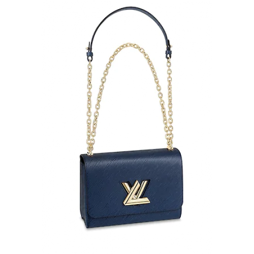 Cuero epi original louis vuitton TWIST MM M52870 azul