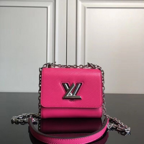 Cuero epi original louis vuitton TWIST MM M66119 Rosa