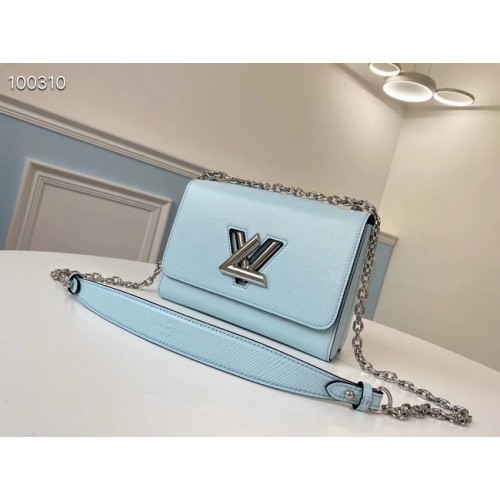 Cuero epi original louis vuitton TWIST MM M66119 azul cielo
