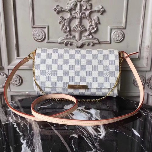 Louis vuitton original favorito bolsos de lona damier azur M40718