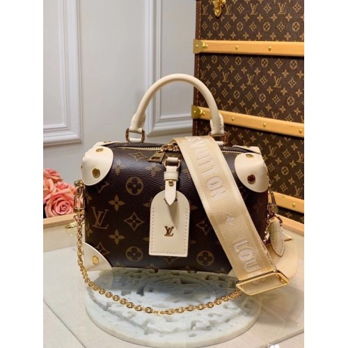 Cuero original louis vuitton PETITE MALLE SOUPLE M45531 crema