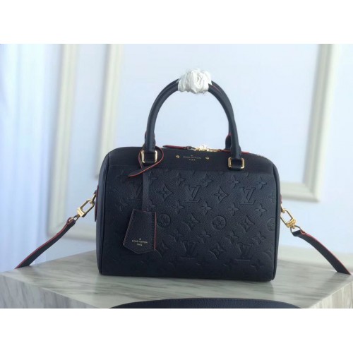 Cuero original louis vuitton SPEEDY 25 Monogram Empreinte M43501 azul oscuro