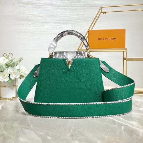 Louis vuitton piel becerro original Capucines BB M48865 verde