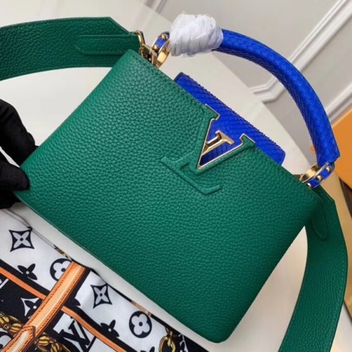 Louis vuitton piel becerro original Capucines Mini N95509 verde
