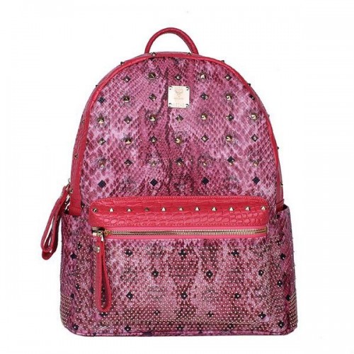 Mochila MCM Armor Mediana Piel Serpiente MC2095 Rosa