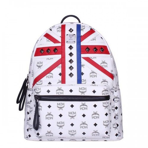 MCM Mochila Mediana Bandera del Reino Unido MC5173 Blanco