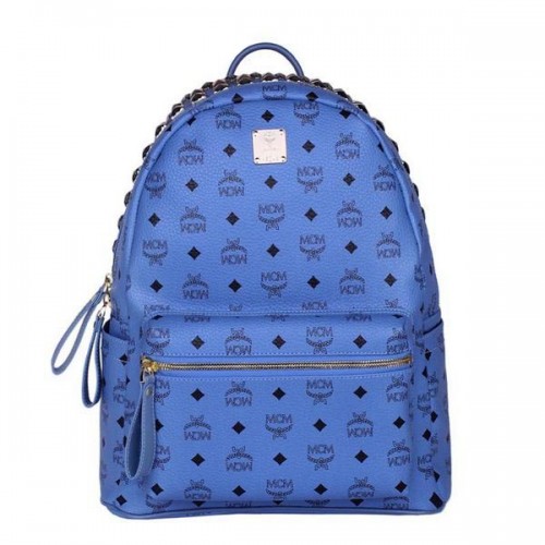 MCM Mochila Mediana con Tachuelas Superiores MC4232 Azul