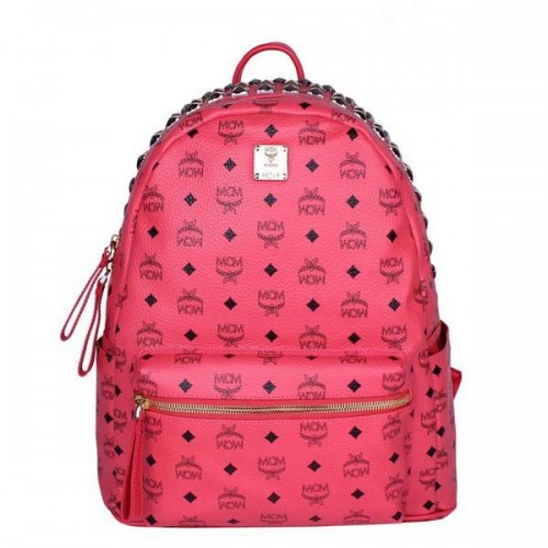 MCM Mochila mediana con tachuelas MC4232 Rojo