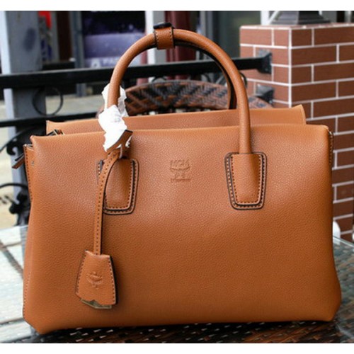 MCM Bolso tote Milla Piel de becerro MCM1180 Trigo
