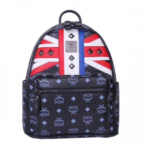 MCM Mochila pequeña con la bandera del Reino Unido MC5173S Negro