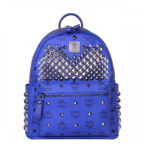 MCM Mochila pequeña con tachuelas frontales Stark MC4237S Azul