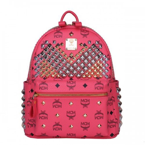 MCM Mochila pequeña con tachuelas frontales Stark MC4237S Rojo