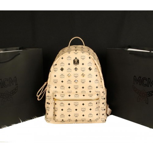 MCM Mochila Stark Jumbo en Piel de Becerro 8006 Albaricoque