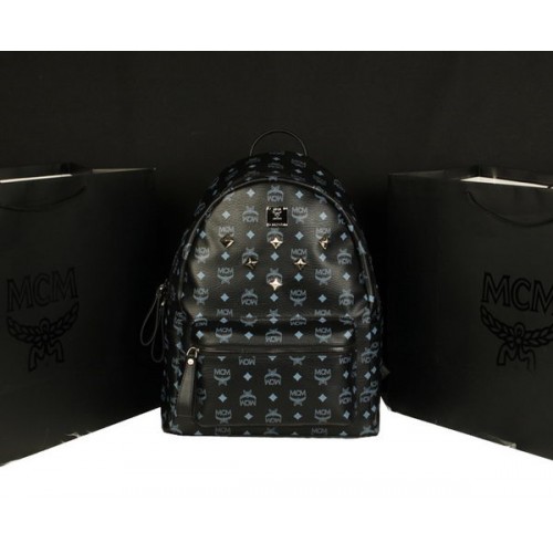 MCM Mochila Stark Jumbo en Piel de Becerro 8006 Negro
