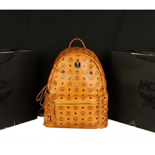 MCM Mochila Stark Jumbo en Piel Vacuno 8006 Camel