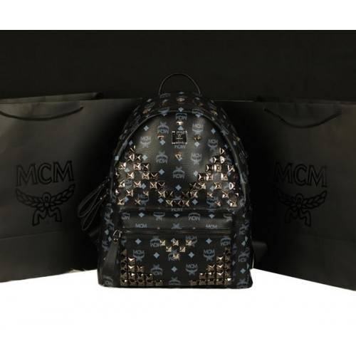 MCM Mochila Stark Jumbo en Piel de Becerro 8100 Negro