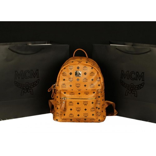 MCM Mochila Stark Grande en Piel Vacuno 8004 Camel