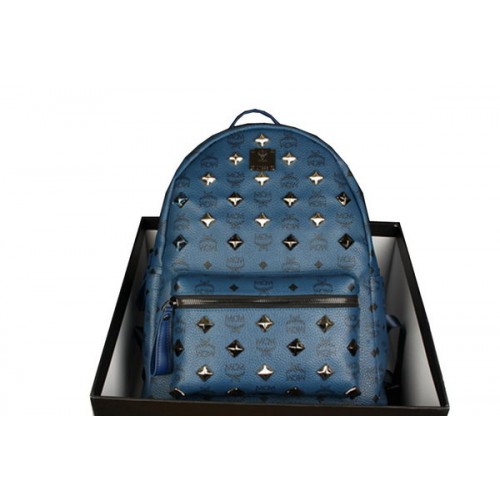 Mochila MCM Stark mini en piel de becerro 8031 RoyalBlue
