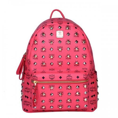 Mochila MCM Stark Studded Medium MC2089 Rojo Claro