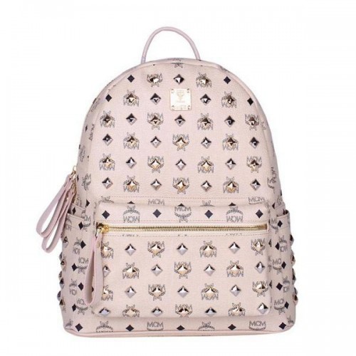 Mochila mediana con tachuelas Stark de MCM MC2089 Blanco roto