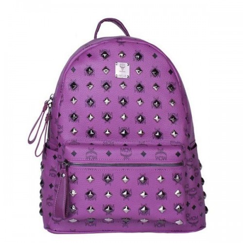 MCM Stark Mochila mediana con tachuelas MC2089 Púrpura