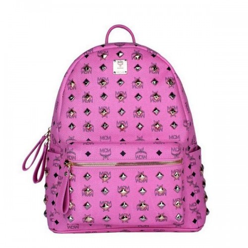 Mochila mediana con tachuelas Stark de MCM MC2089 Rosy