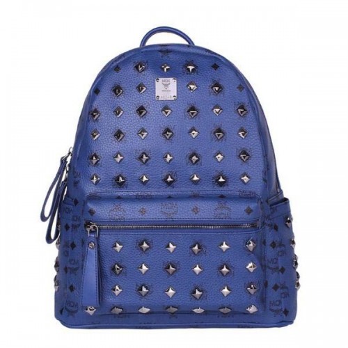 MCM Stark Mochila mediana con tachuelas MC2089 Royal