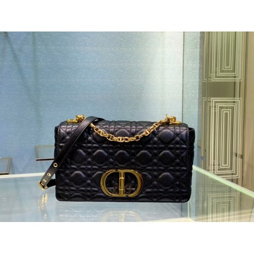 BOLSO MEDIANO DIOR CARO Piel de becerro Cannage suave M9242 negro