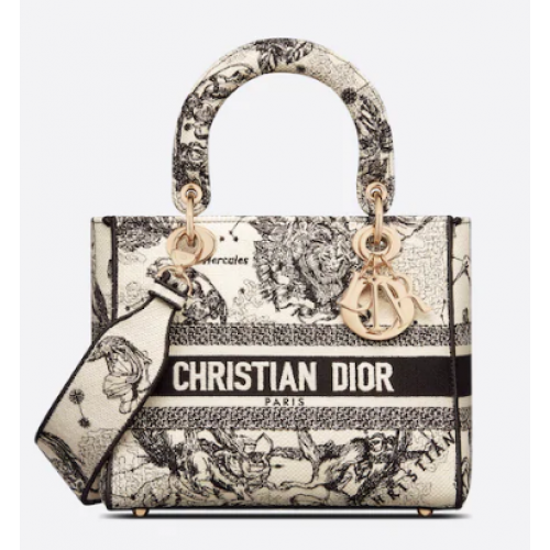 MEDIO DIOR Latte Toile de Jouy Zodiac Bordado M0565OR