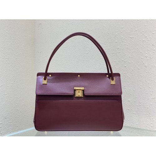 Bolso de hombro DIOR MEDIUM Piel de becerro C0701 Vino