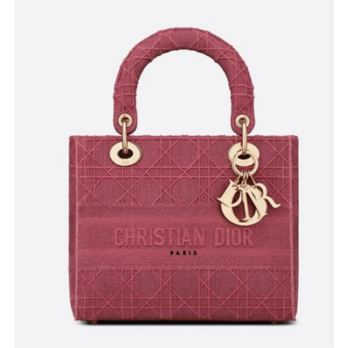 BOLSO MEDIANO DAMA D-LITE Bordado Cannage Rosa Malva M0565OREY