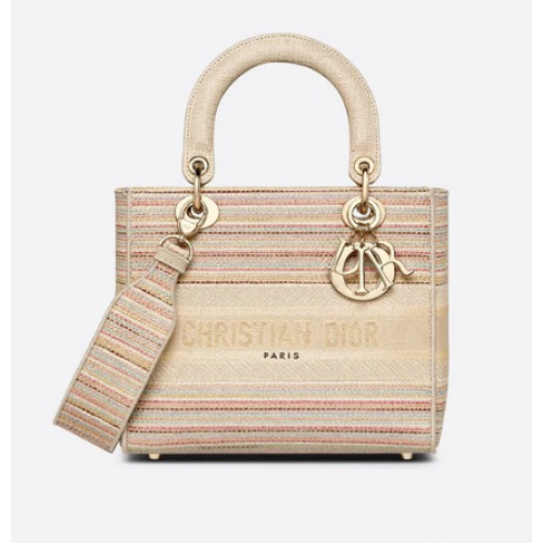 BOLSO MEDIANO LADY D-LITE Bordado Rayas Multicolor M0565ORFO