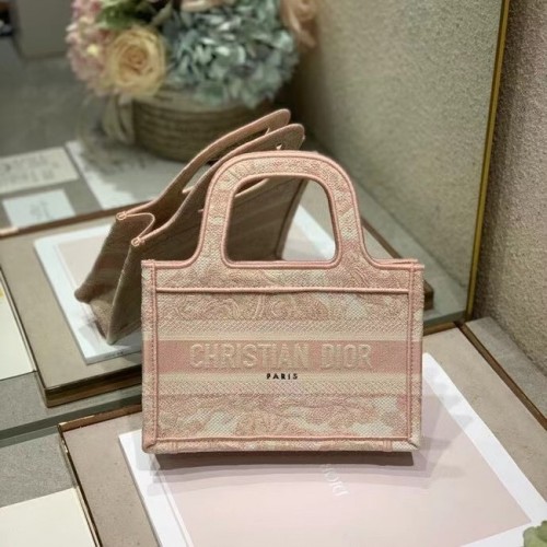 MINI DIOR BOOK TOTE Bordado S5475Z rosa