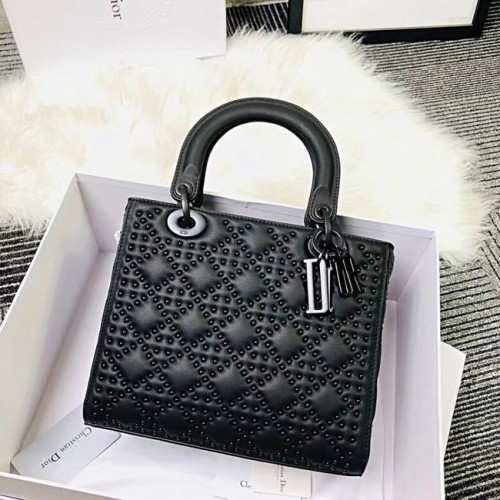 BOLSO MINI LADY DIOR BECERRO M0579S negro