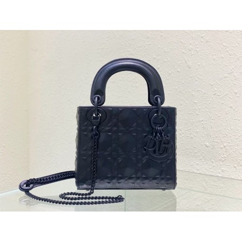 BOLSO MINI LADY DIOR Piel de becerro Cannage C2815 negro