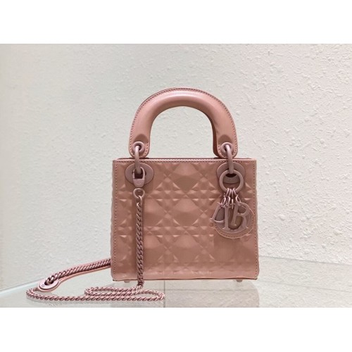 BOLSO MINI LADY DIOR Piel de becerro Cannage C2815 rosa