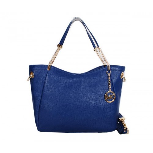 Michael Kors Jet Set Bolsa de Viaje Granulado Cuero MK0913 Azul