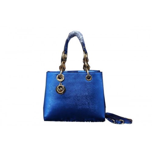 Michael Kors Jet Set Bolsa de Viaje Cuero Iridiscente MK9008 Azul