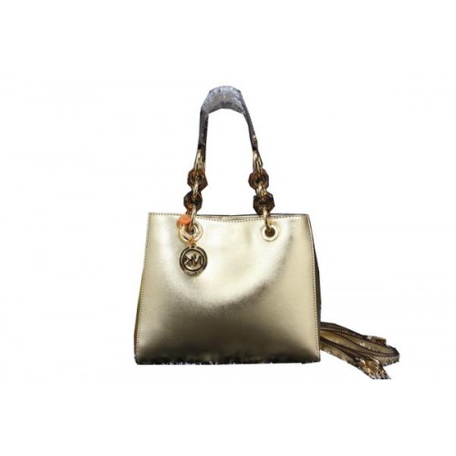 Michael Kors Jet Set Bolsa de Viaje Cuero Iridiscente MK9008 Oro