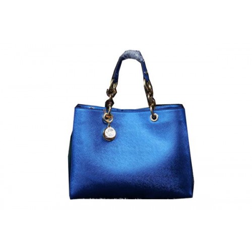 Michael Kors Jet Set Bolsa de Viaje Cuero Iridiscente MK9009 Azul