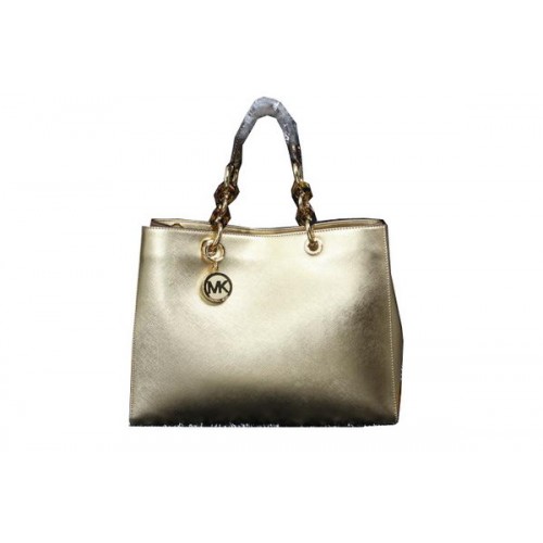 Michael Kors Jet Set Bolsa de Viaje Cuero Iridiscente MK9009 Oro
