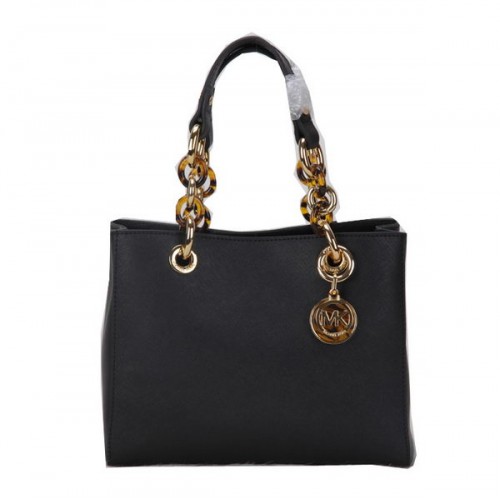 Michael Kors Jet Set Bolso De Viaje Cuero Original MK0619 Negro