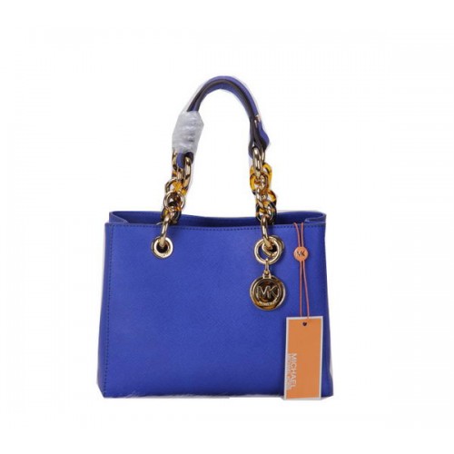 Michael Kors Jet Set Bolso De Viaje Cuero Original MK0619 Azul