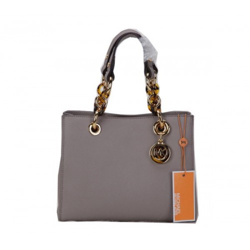 Michael Kors Jet Set Bolso De Viaje Cuero Original MK0619 Gris